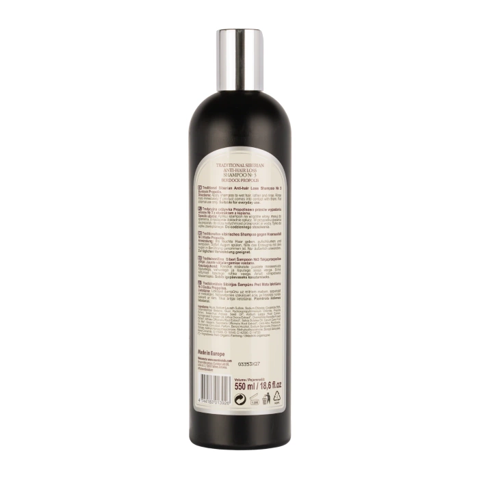 Syberyjski Szampon Nr3 na Łopianowym Propolisie Przeciw Wypadaniu Włosów, 550ml