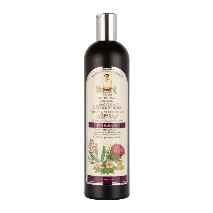 Syberyjski Szampon Nr3 na Łopianowym Propolisie Przeciw Wypadaniu Włosów, 550ml